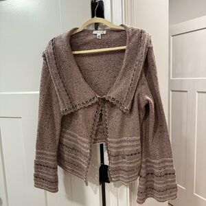 St. John Sport Cardigan vintage purple header button open front sweater